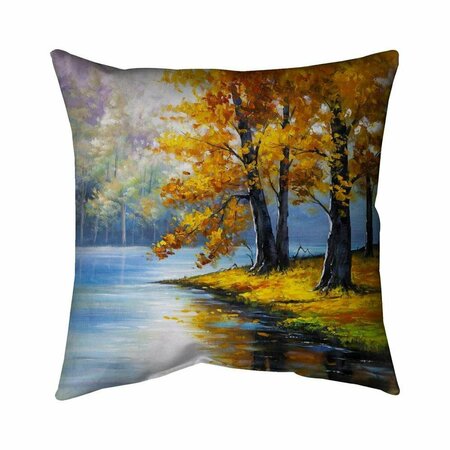 FONDO 26 x 26 in. Two Trees by The Lake-Double Sided Print Indoor Pillow FO2779822